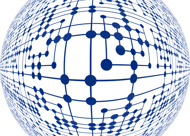 Blauer, geometrischer Globus mit Linien und Punkten, die ein Netzwerk darstellen.
Image by Gerd Altmann from Pixabay